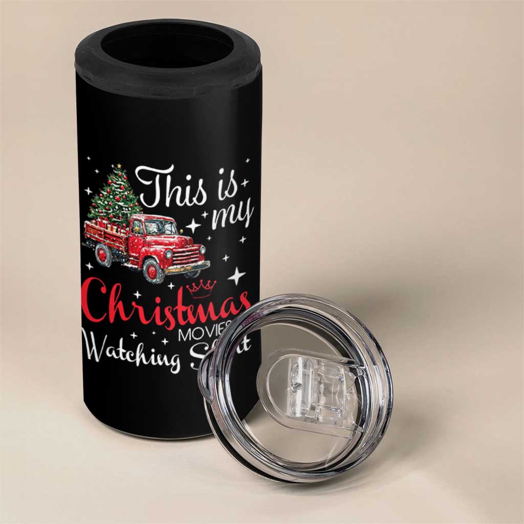 This Is My Christmas Movie Watching 4 in 1 Can Cooler Tumbler Vintage Red Truck - Wonder Print Shop