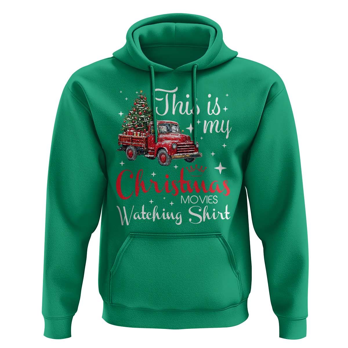 This Is My Christmas Movie Watching Hoodie Vintage Red Truck - Wonder Print Shop