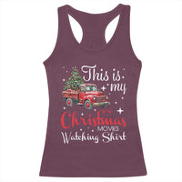 This Is My Christmas Movie Watching Racerback Tank Top Vintage Red Truck - Wonder Print Shop
