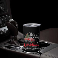 This Is My Christmas Movie Watching Tumbler Cup Vintage Red Truck - Wonder Print Shop