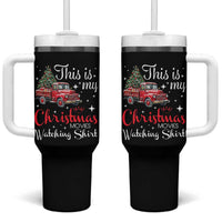 This Is My Christmas Movie Watching Tumbler With Handle Vintage Red Truck - Wonder Print Shop