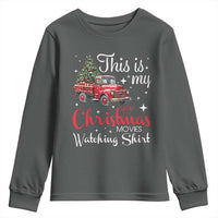 This Is My Christmas Movie Watching Youth Sweatshirt Vintage Red Truck - Wonder Print Shop