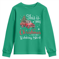 This Is My Christmas Movie Watching Youth Sweatshirt Vintage Red Truck - Wonder Print Shop
