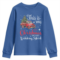 This Is My Christmas Movie Watching Youth Sweatshirt Vintage Red Truck - Wonder Print Shop