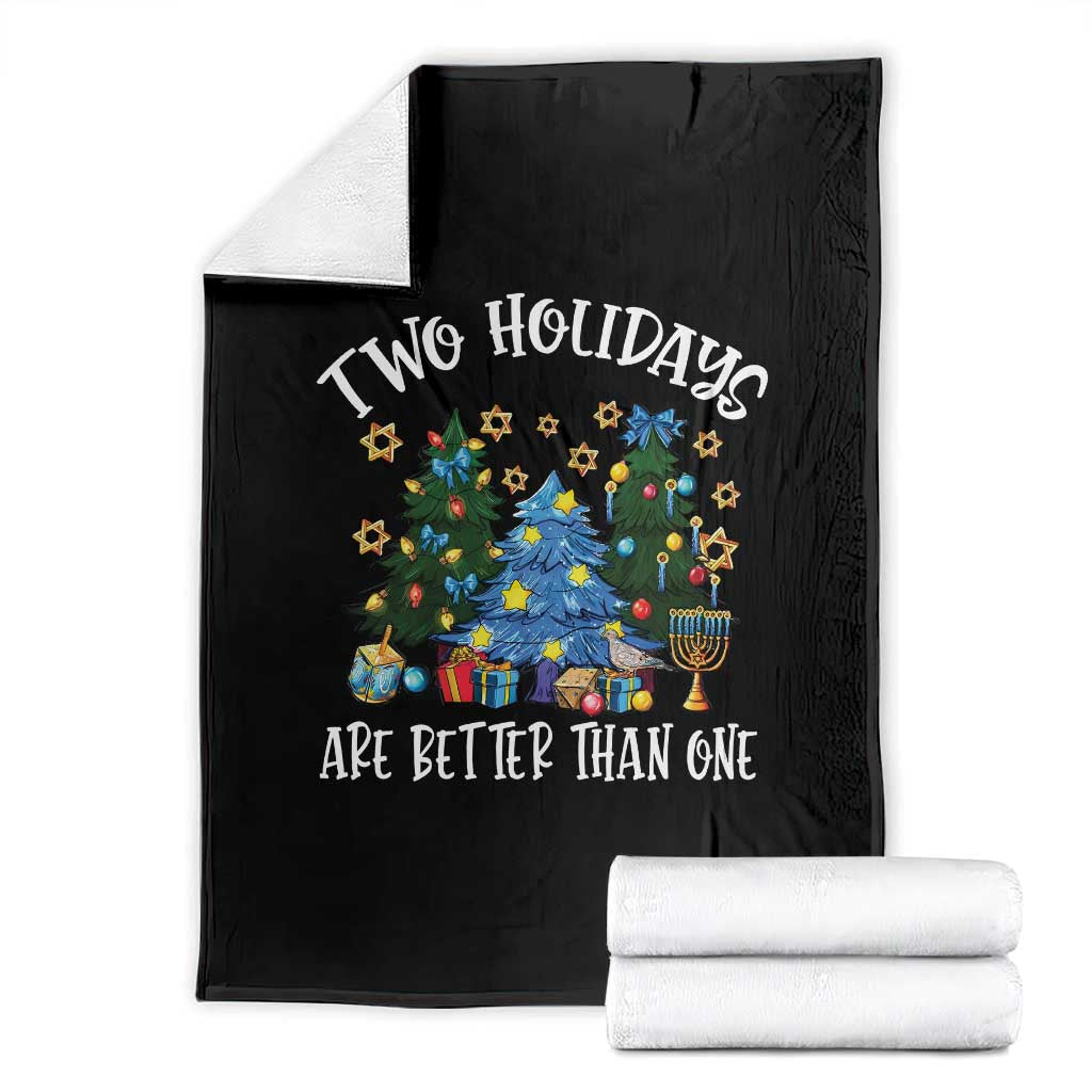 Christmas Hanukkah Throw Blanket Two Holidays Are Better Than One Christmukkah Tree - Wonder Print Shop