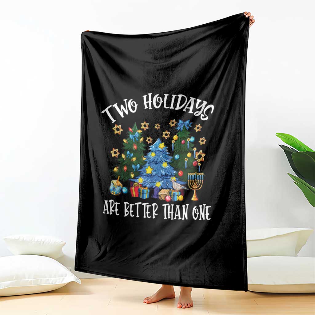 Christmas Hanukkah Throw Blanket Two Holidays Are Better Than One Christmukkah Tree - Wonder Print Shop