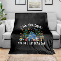 Christmas Hanukkah Throw Blanket Two Holidays Are Better Than One Christmukkah Tree - Wonder Print Shop