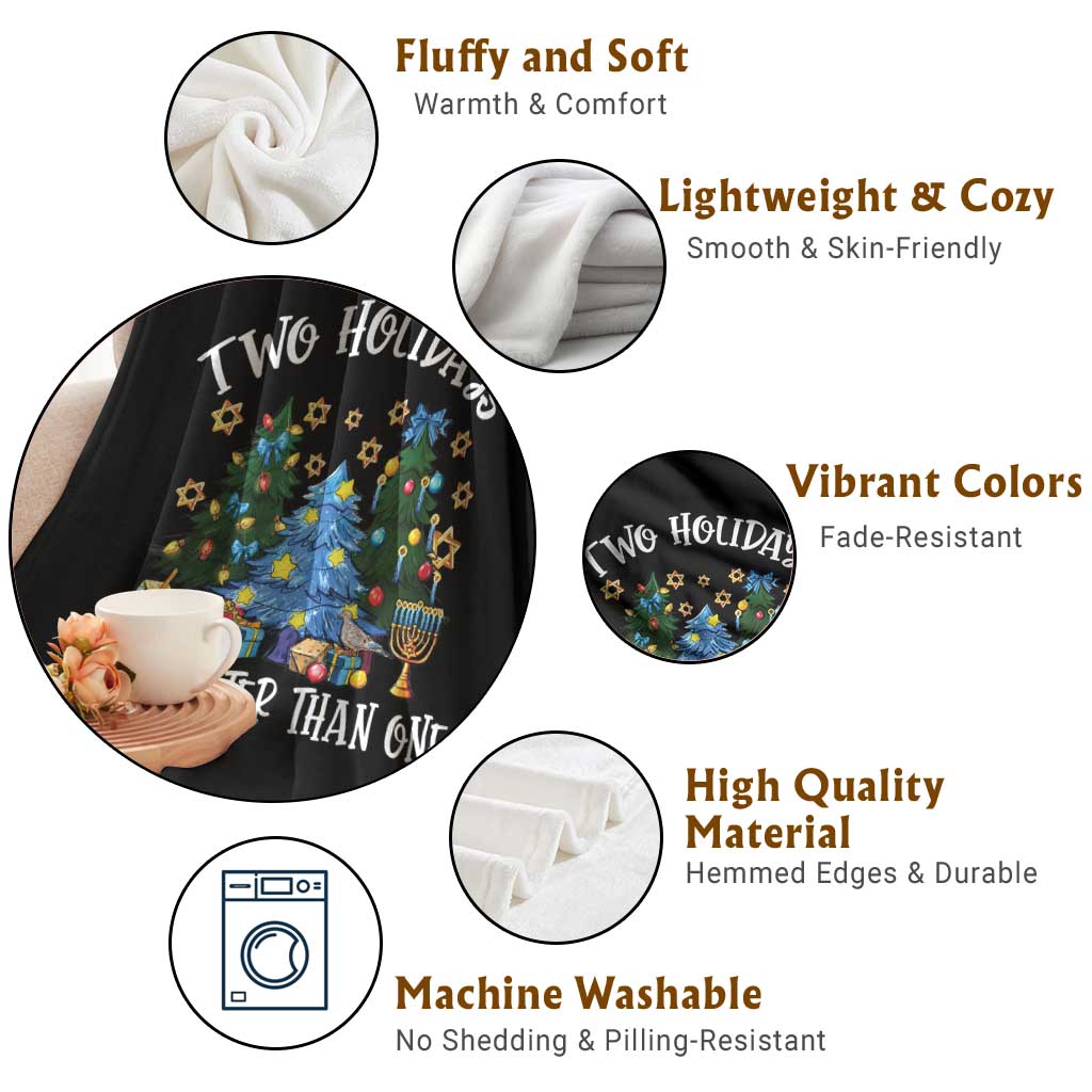 Christmas Hanukkah Throw Blanket Two Holidays Are Better Than One Christmukkah Tree - Wonder Print Shop