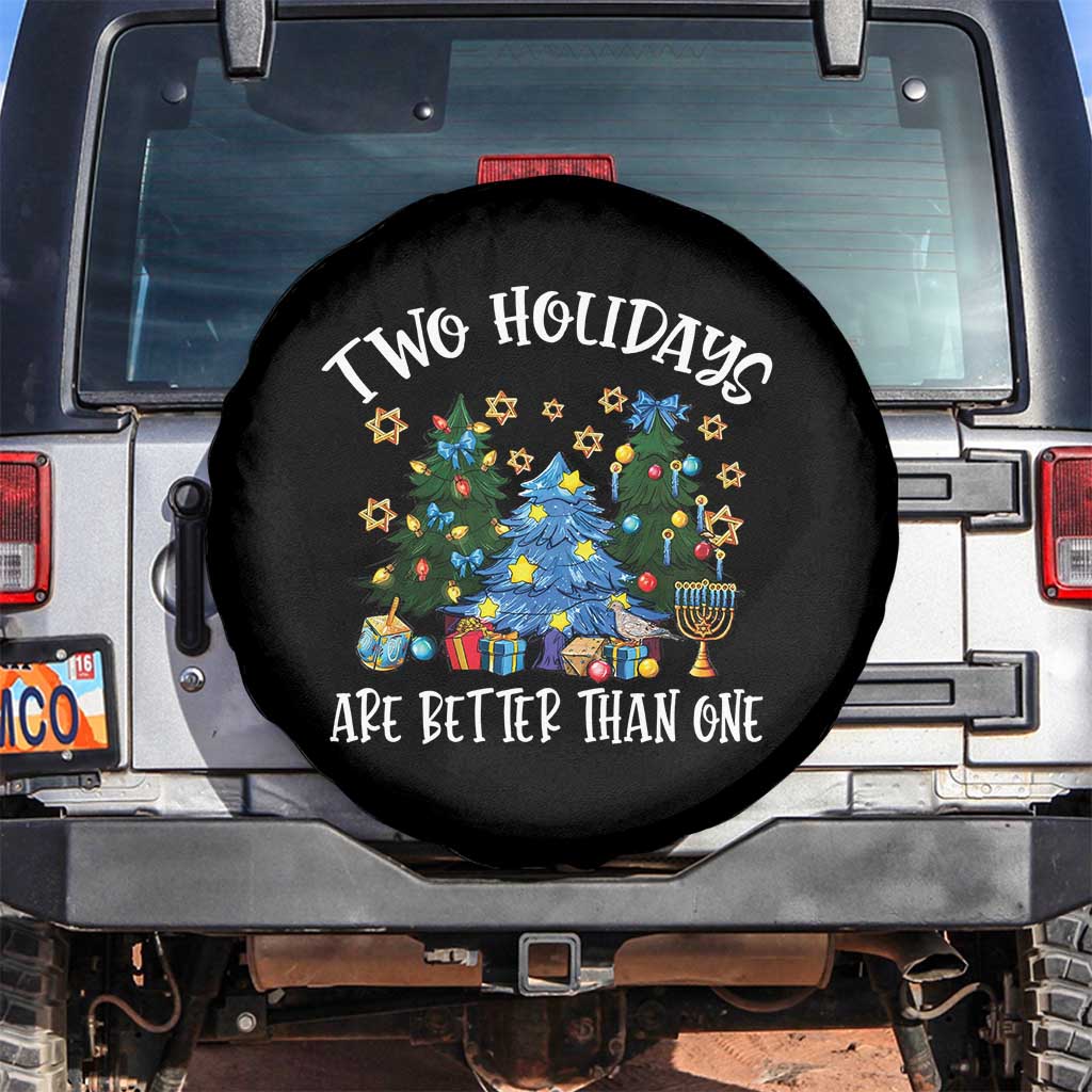 Christmas Hanukkah Spare Tire Cover Two Holidays Are Better Than One Christmukkah Tree - Wonder Print Shop