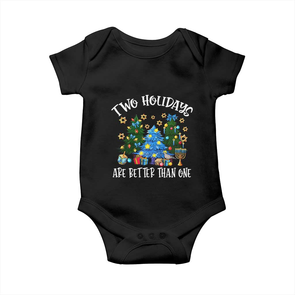 Christmas Hanukkah Baby Onesie Two Holidays Are Better Than One Christmukkah Tree - Wonder Print Shop