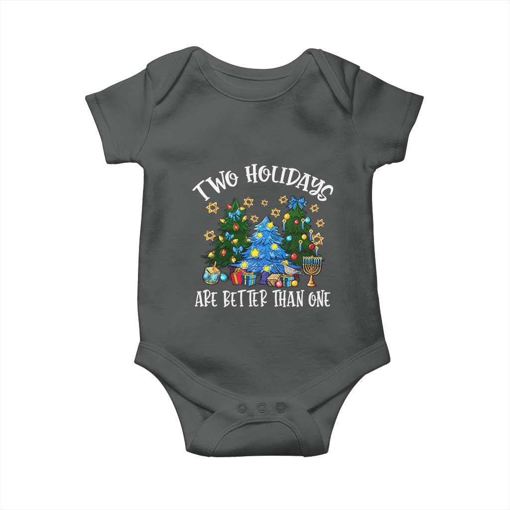 Christmas Hanukkah Baby Onesie Two Holidays Are Better Than One Christmukkah Tree - Wonder Print Shop