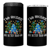 Christmas Hanukkah 4 in 1 Can Cooler Tumbler Two Holidays Are Better Than One Christmukkah Tree - Wonder Print Shop