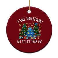 Christmas Hanukkah Ceramic Ornament Two Holidays Are Better Than One Christmukkah Tree - Wonder Print Shop