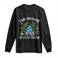 Christmas Hanukkah Long Sleeve Shirt Two Holidays Are Better Than One Christmukkah Tree - Wonder Print Shop