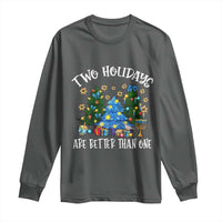 Christmas Hanukkah Long Sleeve Shirt Two Holidays Are Better Than One Christmukkah Tree - Wonder Print Shop