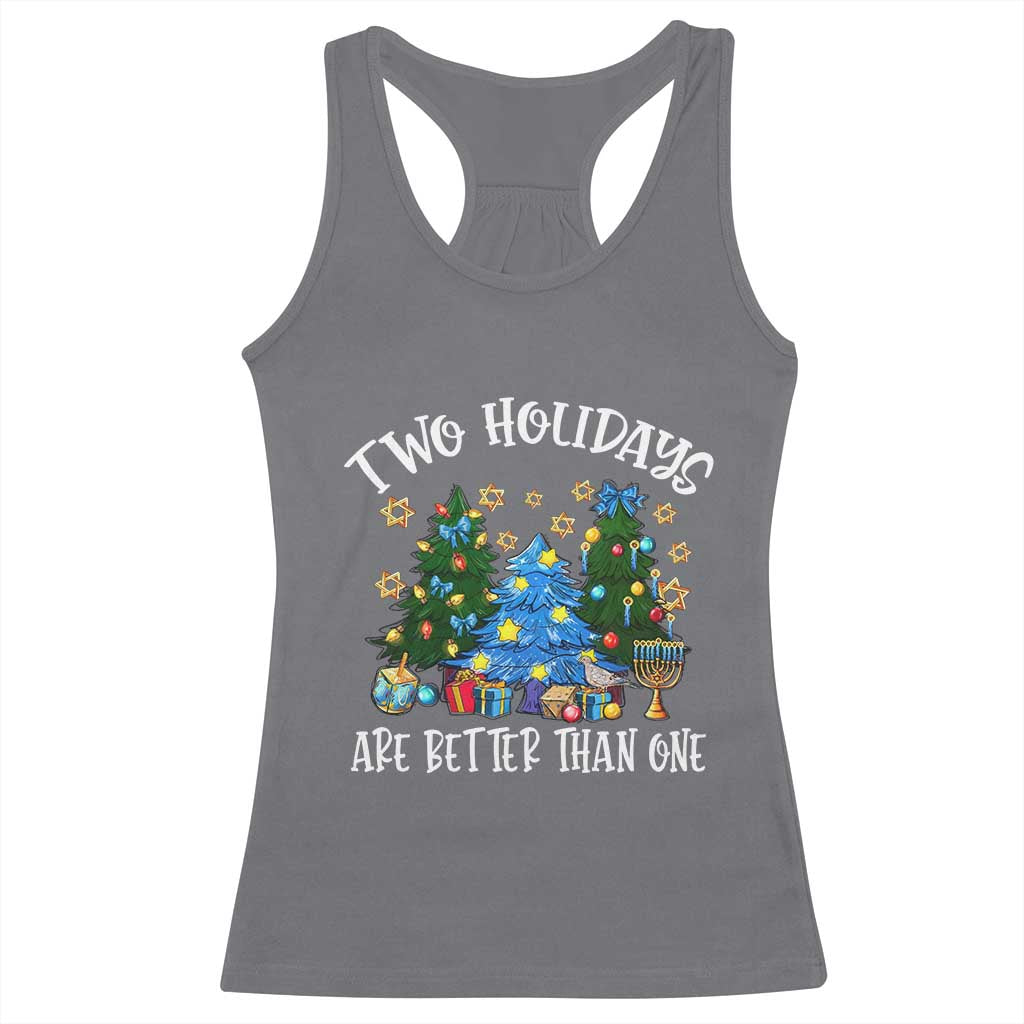 Christmas Hanukkah Racerback Tank Top Two Holidays Are Better Than One Christmukkah Tree - Wonder Print Shop