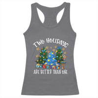 Christmas Hanukkah Racerback Tank Top Two Holidays Are Better Than One Christmukkah Tree - Wonder Print Shop