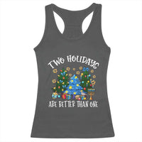 Christmas Hanukkah Racerback Tank Top Two Holidays Are Better Than One Christmukkah Tree - Wonder Print Shop