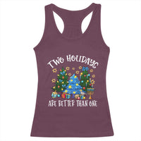 Christmas Hanukkah Racerback Tank Top Two Holidays Are Better Than One Christmukkah Tree - Wonder Print Shop