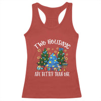 Christmas Hanukkah Racerback Tank Top Two Holidays Are Better Than One Christmukkah Tree - Wonder Print Shop