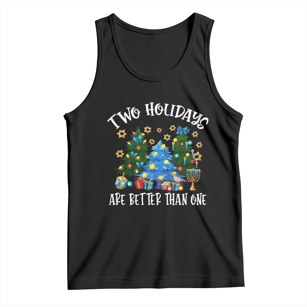 Christmas Hanukkah Tank Top Two Holidays Are Better Than One Christmukkah Tree - Wonder Print Shop