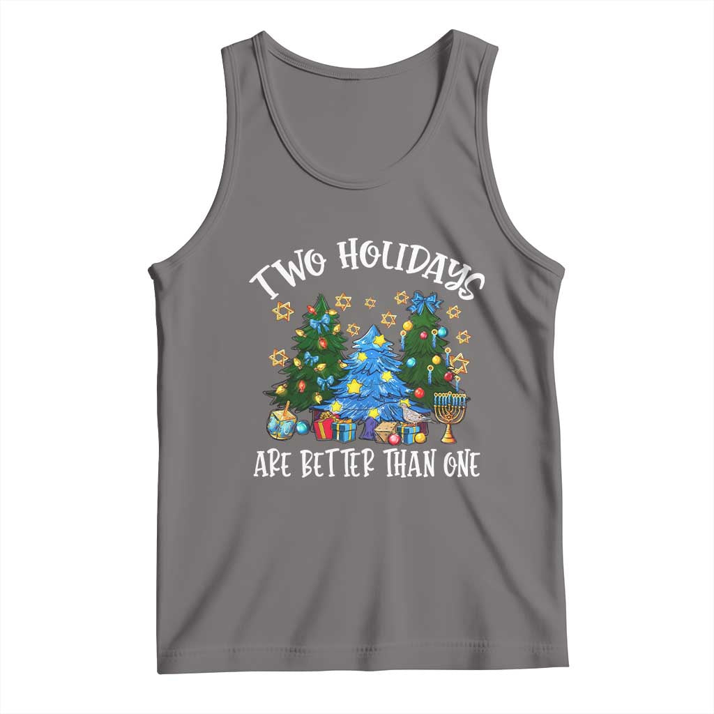 Christmas Hanukkah Tank Top Two Holidays Are Better Than One Christmukkah Tree - Wonder Print Shop