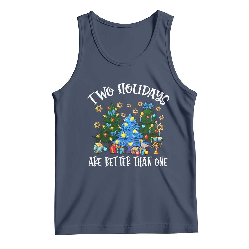 Christmas Hanukkah Tank Top Two Holidays Are Better Than One Christmukkah Tree - Wonder Print Shop