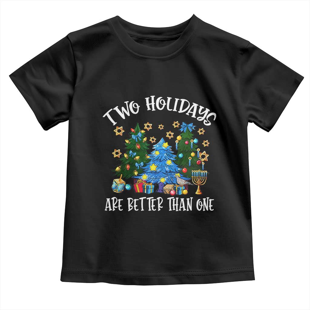 Christmas Hanukkah Toddler T Shirt Two Holidays Are Better Than One Christmukkah Tree - Wonder Print Shop