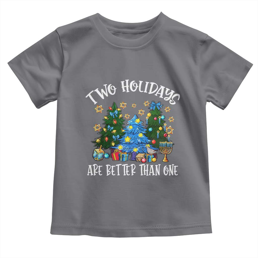 Christmas Hanukkah Toddler T Shirt Two Holidays Are Better Than One Christmukkah Tree - Wonder Print Shop