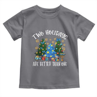 Christmas Hanukkah Toddler T Shirt Two Holidays Are Better Than One Christmukkah Tree - Wonder Print Shop