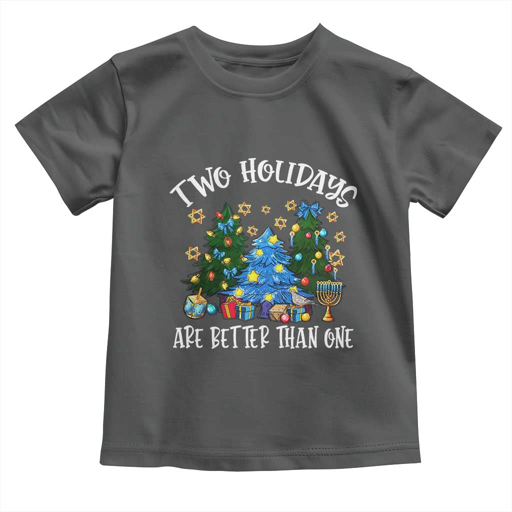 Christmas Hanukkah Toddler T Shirt Two Holidays Are Better Than One Christmukkah Tree - Wonder Print Shop
