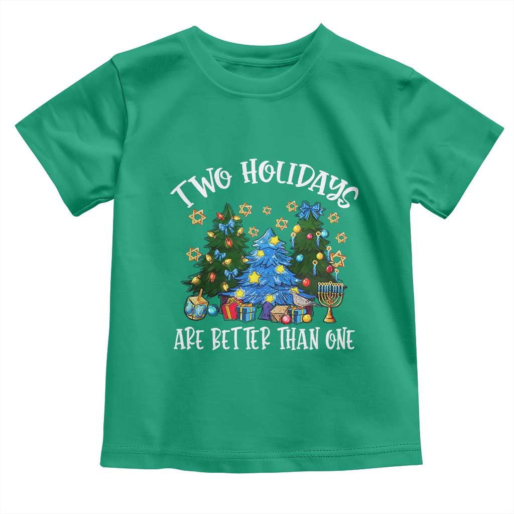 Christmas Hanukkah Toddler T Shirt Two Holidays Are Better Than One Christmukkah Tree - Wonder Print Shop