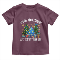 Christmas Hanukkah Toddler T Shirt Two Holidays Are Better Than One Christmukkah Tree - Wonder Print Shop