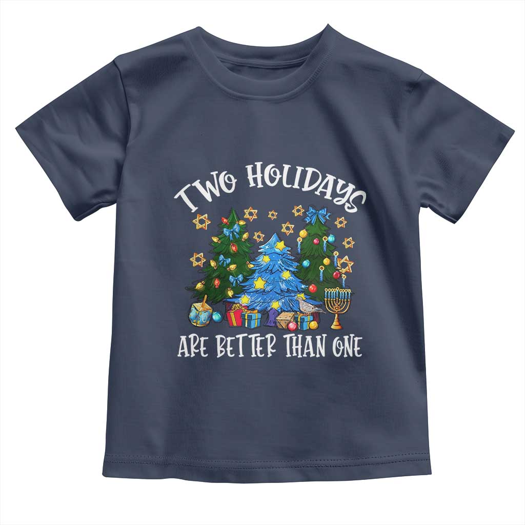 Christmas Hanukkah Toddler T Shirt Two Holidays Are Better Than One Christmukkah Tree - Wonder Print Shop