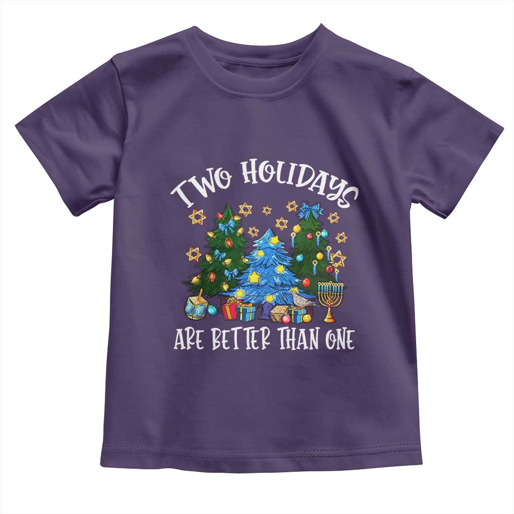 Christmas Hanukkah Toddler T Shirt Two Holidays Are Better Than One Christmukkah Tree - Wonder Print Shop