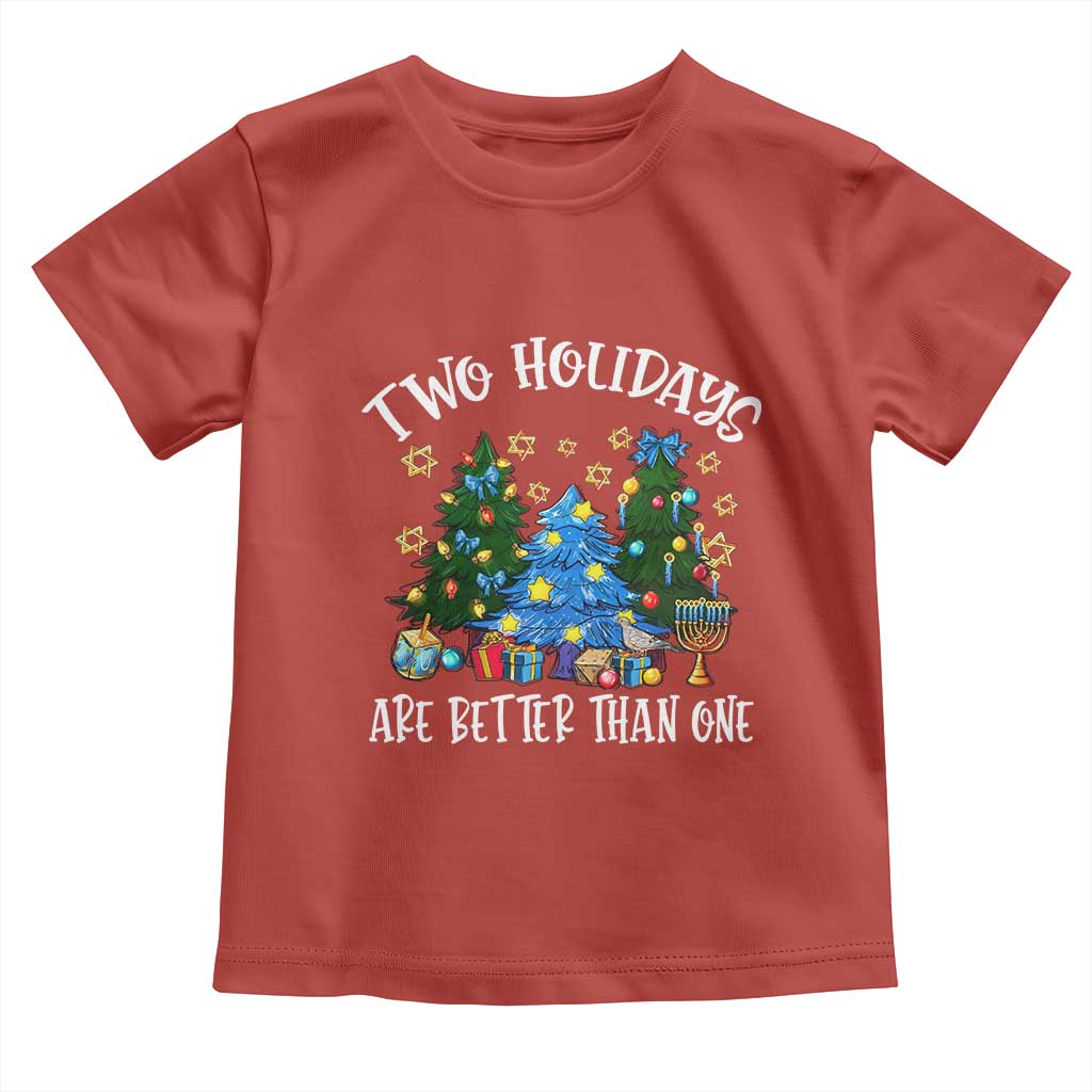 Christmas Hanukkah Toddler T Shirt Two Holidays Are Better Than One Christmukkah Tree - Wonder Print Shop