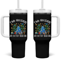Christmas Hanukkah Tumbler With Handle Two Holidays Are Better Than One Christmukkah Tree - Wonder Print Shop