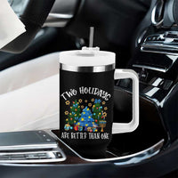 Christmas Hanukkah Tumbler With Handle Two Holidays Are Better Than One Christmukkah Tree - Wonder Print Shop