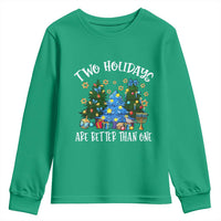 Christmas Hanukkah Youth Sweatshirt Two Holidays Are Better Than One Christmukkah Tree - Wonder Print Shop