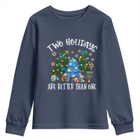 Christmas Hanukkah Youth Sweatshirt Two Holidays Are Better Than One Christmukkah Tree - Wonder Print Shop