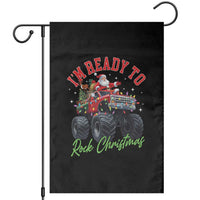 Christmas Monster Truck Garden Flag I Am Ready To Rock Xmas Santa - Wonder Print Shop
