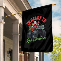 Christmas Monster Truck Garden Flag I Am Ready To Rock Xmas Santa - Wonder Print Shop