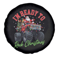 Christmas Monster Truck Spare Tire Cover I Am Ready To Rock Xmas Santa - Wonder Print Shop
