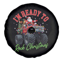 Christmas Monster Truck Spare Tire Cover I Am Ready To Rock Xmas Santa - Wonder Print Shop