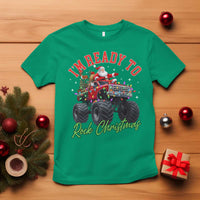 Christmas Monster Truck T Shirt I Am Ready To Rock Xmas Santa - Wonder Print Shop