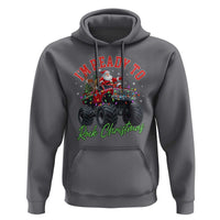 Christmas Monster Truck Hoodie I Am Ready To Rock Xmas Santa - Wonder Print Shop