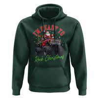 Christmas Monster Truck Hoodie I Am Ready To Rock Xmas Santa - Wonder Print Shop