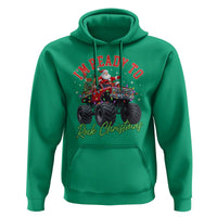 Christmas Monster Truck Hoodie I Am Ready To Rock Xmas Santa - Wonder Print Shop