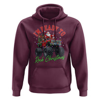 Christmas Monster Truck Hoodie I Am Ready To Rock Xmas Santa - Wonder Print Shop