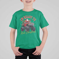Christmas Monster Truck T Shirt For Kid I Am Ready To Rock Xmas Santa - Wonder Print Shop